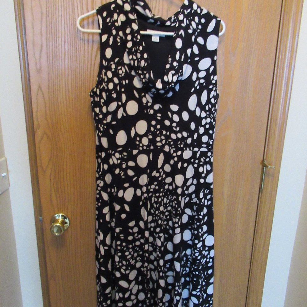 Black with White polka dot dress Size 10